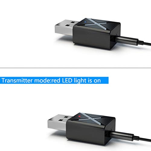 Tralntion USB Bluetooth 5.0 Transmitter Receiver TV Speaker Earphone Mini 3.5mm AUX Stereo Wireless Adapter