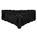 CHICTRY Men's Lace Floral Bikini Briefs Underwear Sissy Pouch Crossdress Panties Black X-Large(Waist:32.0-38.0
