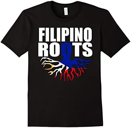Men's Filipino Roots Philippines Pride Flag Gift T-Shirt XL Black