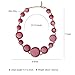 DL DiLiCa Women Statement Bib Necklace and Earring Set Charm Costume Choker Novelty Enamel Jewelry Set Red