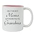 CustomGiftsNow Only the Best Dads/Moms Get Promoted to Grandpa/Grandma White 11-Ounce Ceramic Coffee Mug Set, (Black,Pink)