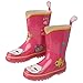 Kidorable Lucky Cat Rainboots, Pink, Kids Sizes, Natural Rubber Boots with Cotton Lining, Pull On Heel Tab & Non-Slip Sole