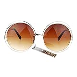 Avant Garde Double Circle Frame Round Designer Fashion Retro Sunglasses