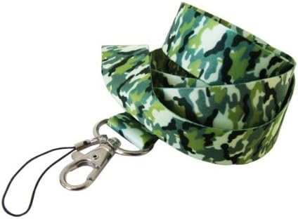 Standard Lanyard Featuring Cellphone Tether and Key Clip - Army Camouflage