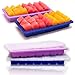 Easy Release Silicone Ice Cube Trays with Lid, Set of 2, 21 Cubes Each, 
