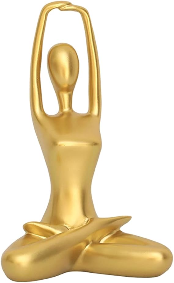 Generic Resin Yoga Figurine Golden Decorative Meditation Yoga Poses