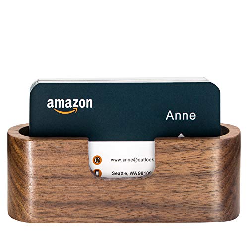 image for Padike Business Card Holder Wood Business Card Holder Desk Business Ca