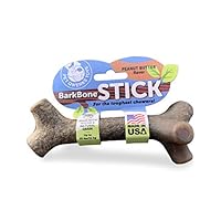 Pet Qwerks BarkBone Peanut Butter Flavor Chew Stick - Durable Dog Bones for Aggressive Chewers, Tough Extreme Power Chewer Toys | Made in USA with FDA Compliant Nylon - for Small Dogs & Puppies