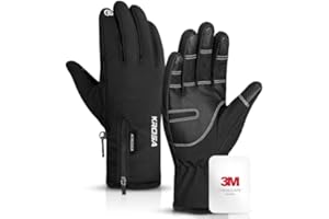 krosa 5-Layer Winter Gloves for Men & Women Made with 3M Thinsulate, -20℉ Waterproof Gloves for Cold Weather, Snow Ski Gloves with 10 Touchscreen Fingers
