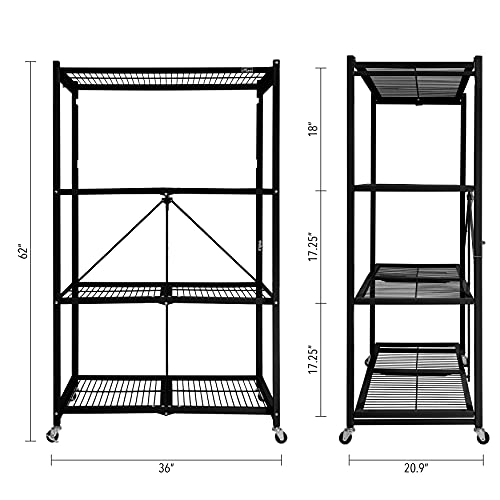 Origami Storage Shelves on Wheels, Steel Shelving, Heavy Duty Garage