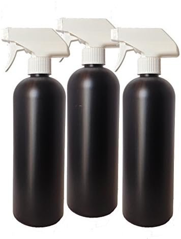 Black Plastic Spray Bottles - 25 Ounce (3 Pack)