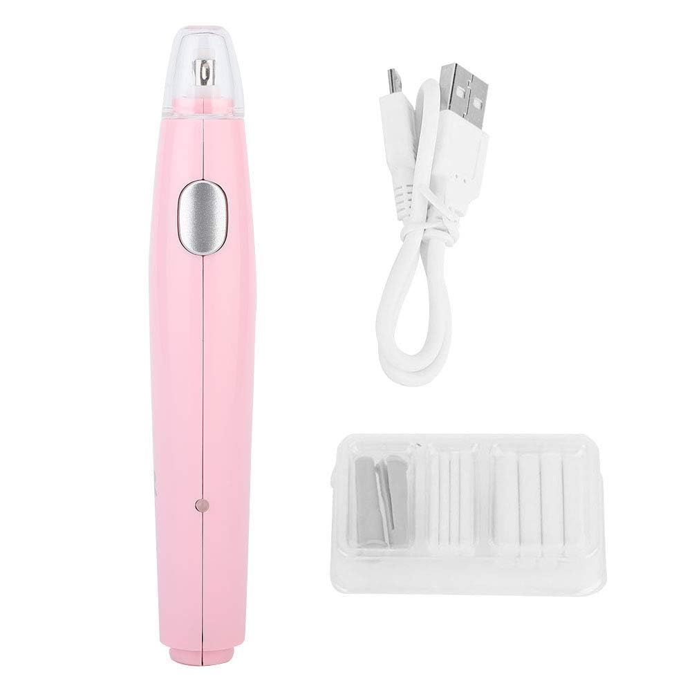 Handy Rechargeable Electric Eraser with 16 Replacement Refills (Pink)