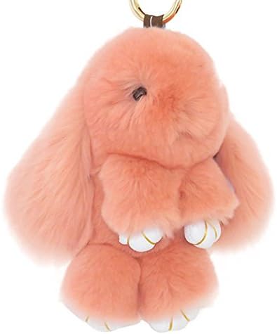 13CM Fluffy Rabbit Keychain Cute Bunny Doll Key Ring Decor for Women’s Handbag Car Pendant Gift Urchart