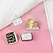Cute Enamel Lapel Pins Sets Cartoon Animal Plant Fruits Foods Brooches Pin Badges for Clothing Bags Backpacks Jackets Hat DIY (Hedgehog reading books Set of 4)