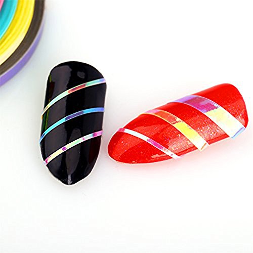 MEILINDS Nail Art Striping Tape Line Mermaid Candy Color 1mm 2mm 3mm Adhesive Sticker DIY Nail Manicure Tools Decals Decoration 18 PCS - Thumbnail 3