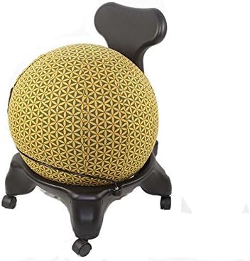 55cm Exercise Ball Cover, yoga ball cover, balance ball cover, birthing ball cover, 100% cotton - Olive Flower of Life print