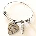 Memorial Jewelry, A Piece of My Heart is in Heaven Expandable Bangle Bracelet