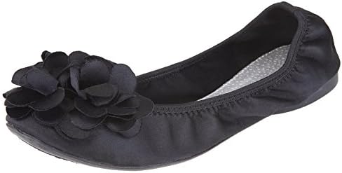 Outlandish Shoes Women's Poppy Ballet Flat (6.5 B(M) US, Black)