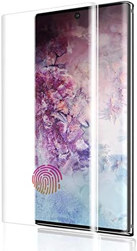 Galaxy Note 10 Plus Glass Screen Protector, Blaburia 0.2MM Full 3D Curved Edge Tempered Glass Shield UV Lamp With Camera Lens Screen Protector for Samsung Note 10 Plus