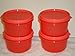 Tupperware Serving Cups 14 oz/400 mL Set of 4 Guava Melon Seals NEW