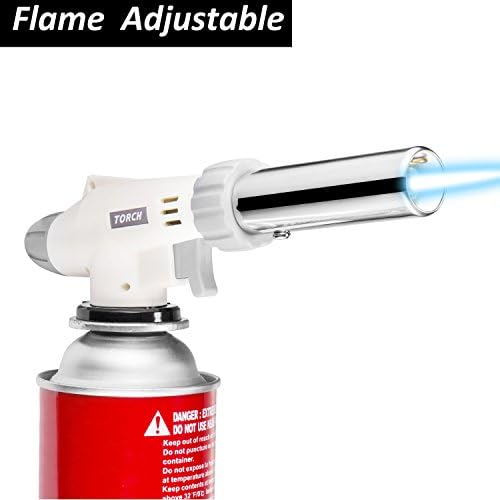 Zakerda Professional Cooking Torch, Butane Culinary Torch, Creme Brulee Torch, Kitchen Torch, Outdoor Barbecue, Restaurant, Household, Picnic, Hiking, Camping