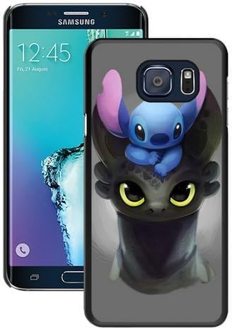 Samsung Galaxy S6 Edge Plus Stitch And Toothless Dragon Alien Dog Ohana Black High Quality Screen Phone Case Fashion and Unique Design