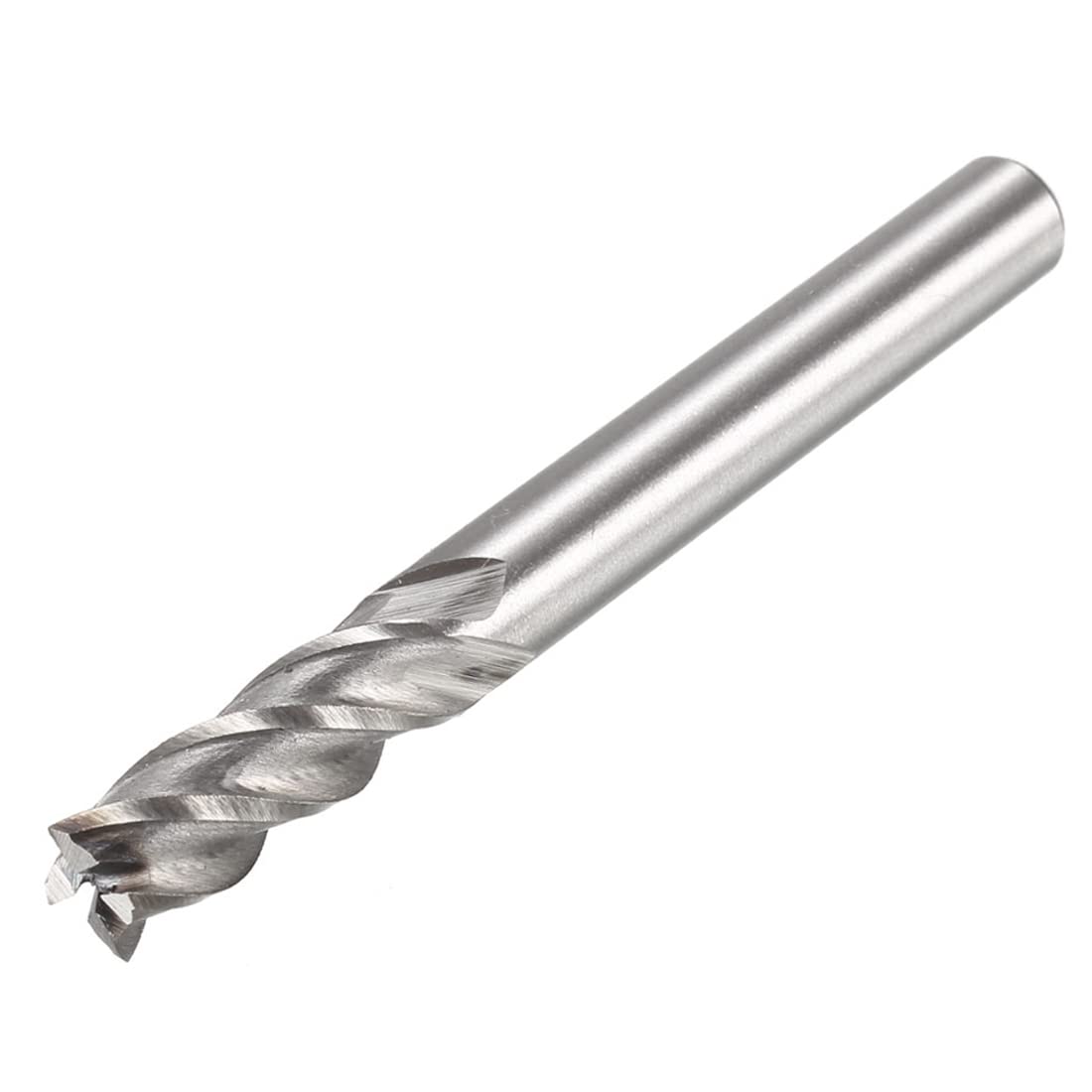 sourcingmap 1/4" x 1/4" 4 Flute Straight Shank HSS Spiral End Mill Milling Cutter