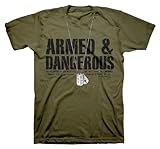 Armed & Dangerous - Christian T-Shirt - Dog Tags