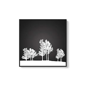 Framed Canvas Wall Art for Living Room, Bedroom Abstract Trees Canvas Prints for Home Decoration Ready to Hang - 16x16 inches