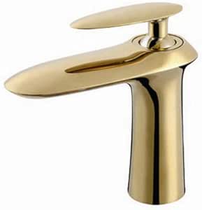 LHbox - Llave Mezclador para Lavabo de baño, Color Dorado Continental