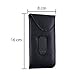 Eyeglass Pouch with Belt Clip, Protective Glasses Holder, PVC Slip-in Eyewear Sleeve with Velcro Closure - Black - by Optiplix