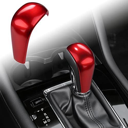 ANFOKAS for Mazda 3 CX-30 Accessories 2020 2021 2022 Auto Gear Shift Knob Cover Trim Cap Gears Panel Car Interior Decoration Sticker - Sporty Red