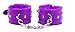 AoMoon Soft Comfortable PU Leather Handcuffs Wrist Adjustable (Purple)