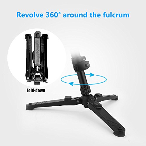 Noeler Monopod ,65 Inch Camera Monopod With Folding Three Feet Support Stand,Travel Portable Tripod Monopod For Camcorder/DSLR Video