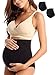 HOFISH Women's Maternity Over Bump Briefs Antibacterial Crotch Lining Black 2 Pack Medium