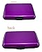 Yueton Pack of 2 Credit Card Wallet RFID Blocking Case - Credit Card Holder for Men & Women -Business Card Case (Purple,blue)