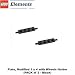 Lego Parts: Plate, Modified 1 x 4 with Wheels Holder (PACK of 2 - Black)