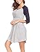 Ekouaer Maternity Dress Navy Blue