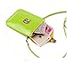 YaJaMa Women Leather Mini Handbags Clutch Crossbody Single Shoulder Bag Cellphone Pack Coins Purse Pouch(Mint Green)