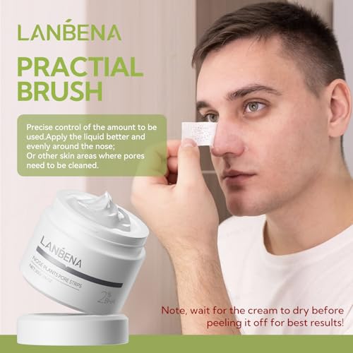 LANBENA Blackhead Remover - Peel Off Mask for Nose & Face, Blackhead Removal Kit 1.05oz