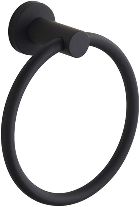 BGL Black Towel Ring Wall Mounted 304 Stainless Steel Rotates 180°