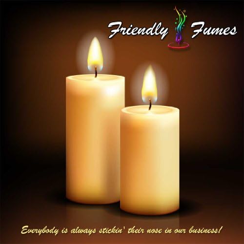 Friendly Fumes Round Soy Candle Pillar 6'' x 3.5'' (Inches) (3 Wicks) - Ylang Ylang Mimosa Wild-Strawberry