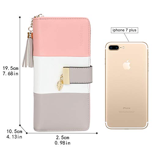 RFID Wallets for Women with Multiple Card Slots and Cellphone