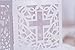 KAZIPA 50PCS Baptism Favor Boxes, 2.2''x2.2''x2.2''Laser Cut Favor Boxes with 50 Ribbons for Baby Shower Favors Baptism Decorations First Communion Party (White)