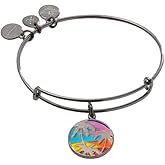Caribbean Palm Tree Charm Bangle Bracelet