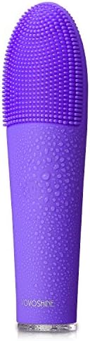 VOVOSHINE Facial Cleansing Brush Electric Sonic with 3-in-1 Mini Silicone Deep Cleansing System Waterproof Facial Massager Heat Massager for All Skin Types IPX7 RechargeableI by USB