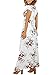 ZXZY Women Bohemian Print SplitDress Short Sleeve V Neck Floral Beach Maxi Dress