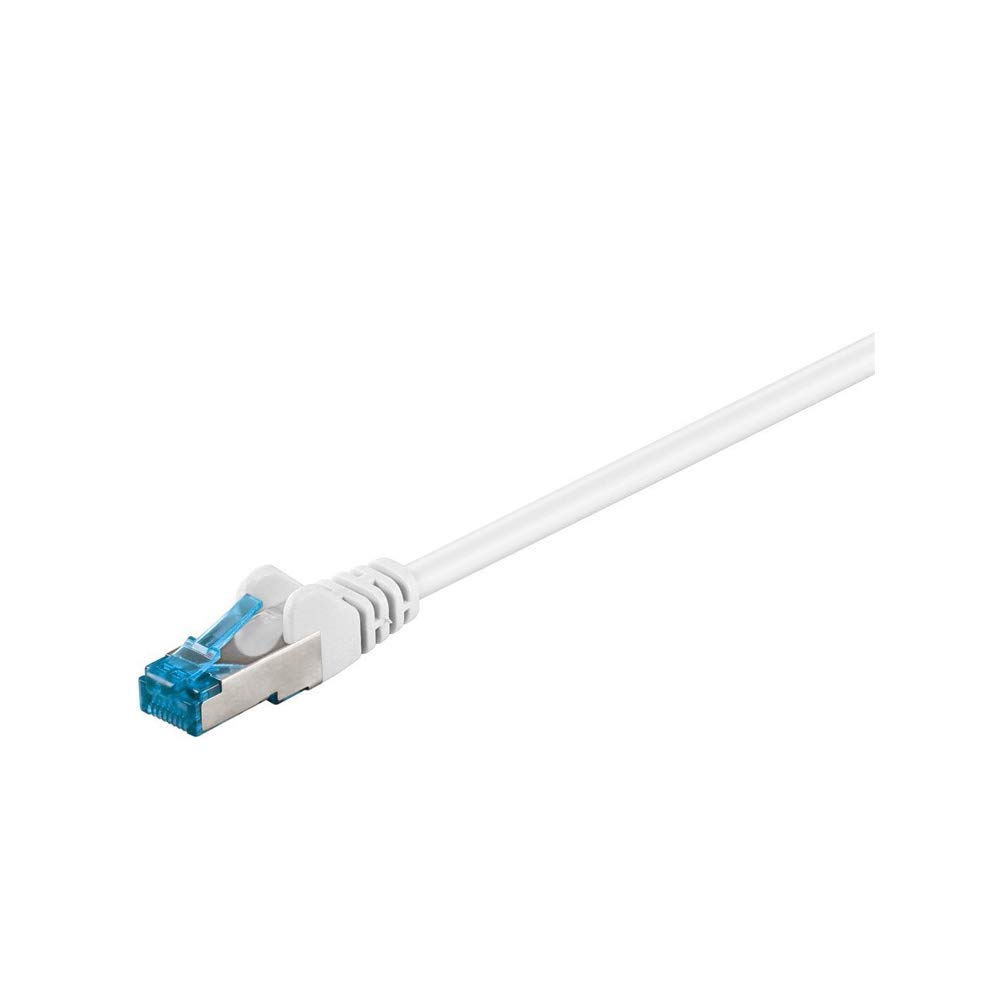 Goobay 93856 CAT 6a Patch Cable, S/FTP (PiMF), White, 7.5 m Length