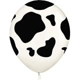 11 Inch Cow Print Designer Latex Balloons - 50CT