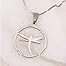 Unique Dragonfly Jewelry Shiny Stainless Steel Chain Necklace Pendant for Women 20
